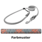 Preview: EASYLONG Hundeleine - M - 2,5m - grau mit orangen Kreuzen